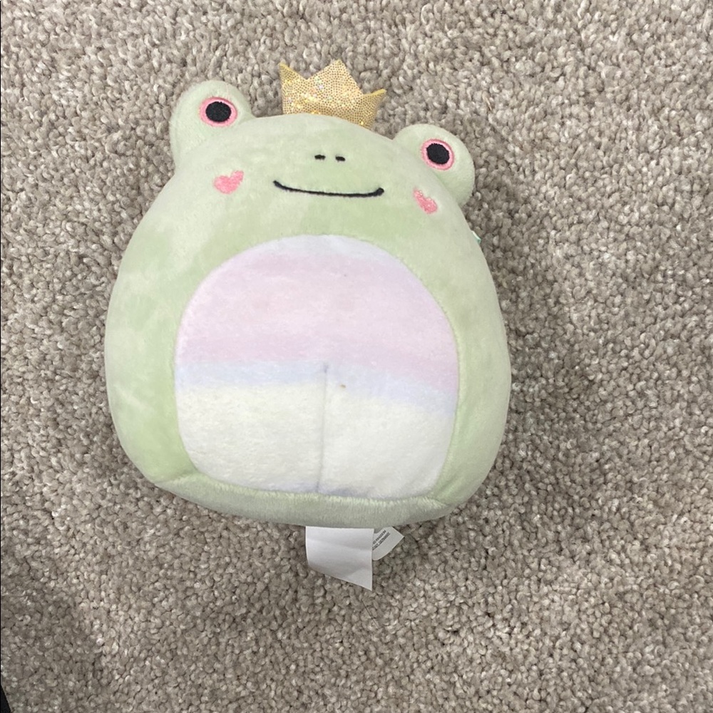 Cute Frog Plush with Crown
